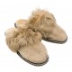 F010 - Papuci casa din blana si piele naturala femei